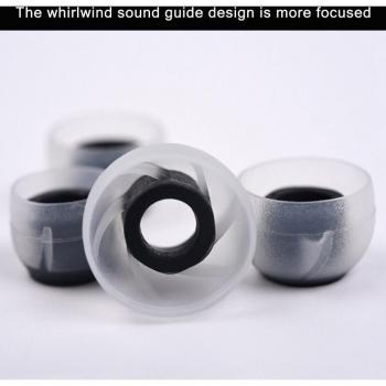 Auriculares de silicona 4,5 m (L, M y S) con almohadillas en espiral para HIDIZS Mermaid MS4/FiiO FH1s - 3 pares de gran elasticidad