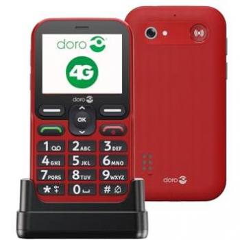 Teléfono Móvil Doro Leva L10, 2.4, 2 MP, 4G, Teclado Fácil, Rojo