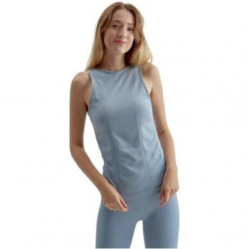 Camiseta sin mangas Ustra de mujer en color azul de Born Living Yoga