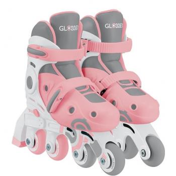 Patines evolutivos 2 en 1 para patinar en línea - Talla 30-33 color rosa pastel Globber