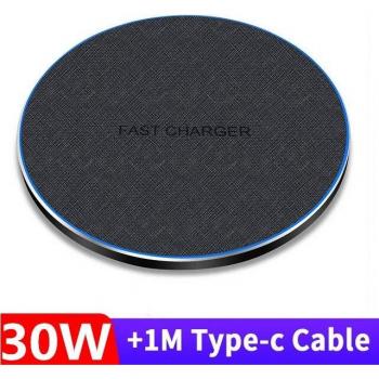 Cargador Inalámbrico Rápido FDGAO 30W/20W para iPhone y Samsung, Compatible con Airpods Pro, Carga Qi