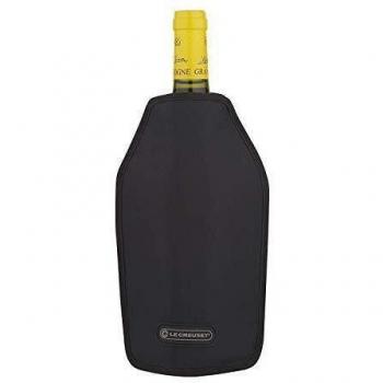 Le Creuset WA126 Funda enfriadora para Botellas de Vino o Cava, Tejido Impermeable, Negro