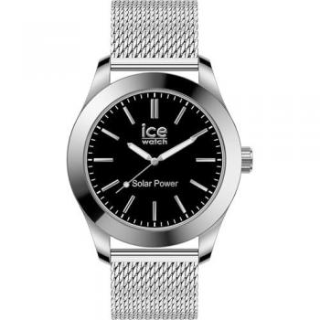 Reloj ICE Steel Solar Hombre 40.5mm Acero Inoxidable Plata y Negro 023795