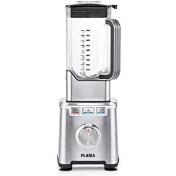 Flama Batidora de Vaso Pro Inox, 2000W, 32000 RPM, 6 Láminas de Alto Rendimiento, Vaso de Tritan, Capacidad de 2L, Función Pulse, Pica Hielo y Batidos, Sin BPA, Regulación de Velocidad Continua