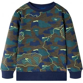 Sudadera infantil caqui oscuro mélange 128