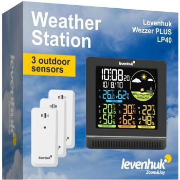 Estación Meteorológica Levenhuk Wezzer PLUS LP40 con Pantalla Digital y Sensor de Temperatura