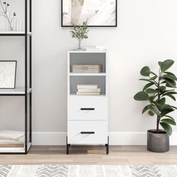 Aparador blanco de madera multicapa 34,5x34x90 cm