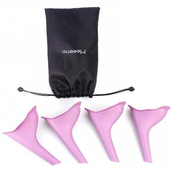 Meeeno 4 Piezas Urinario Femenino Dispositivo de Urinación Orina Orinar de Pie Urine Female Portátil para Mujer Viajar Camping Senderismo Servicios Baños Públicos