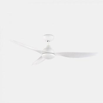 Ventilador de techo Nepal Glass LED 13W IP20 Acero Opal Blanco Brillo 34,7cm 3000K Luz Cálida 927lm