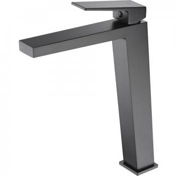 Grifo monomando alto para lavabo en color negro mate de Imex