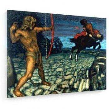 F. von Stuck / Hércules y Nessus - 80x60 cm - weewado - Impresiones sobre lienzo - Muro de arte