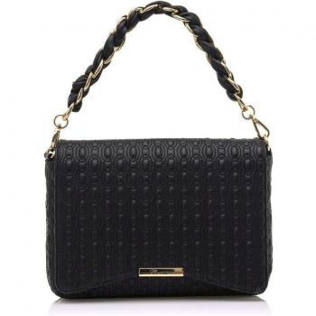 Bolso Mariamare Chainy negro con cierre de solapa