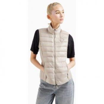 Armani Exchange Women's Beige Quilted Puffer Vest Size L