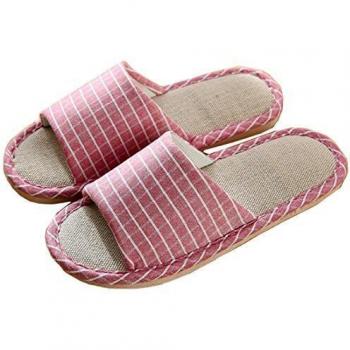 Zapatillas de Estar por Casa de Mujer/Hombre de Lino Zapatillas Interior Sandalias Unisex para Verano Primavera Otoño
