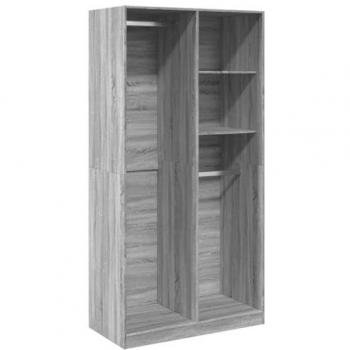 Armario de madera contrachapada gris Sonoma 100x50x200 cm