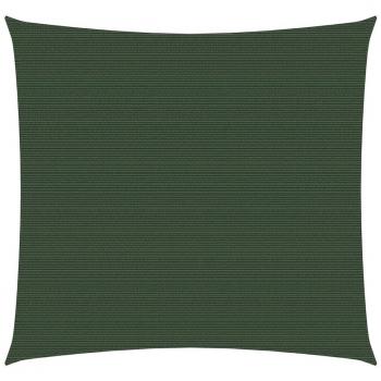 Toldo de vela verde oscuro HDPE 160 g/m² 4,5x4,5 m