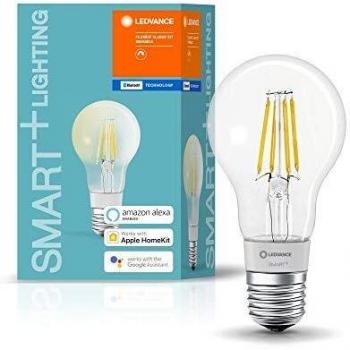 LEDVANCE Smarte LED-Lampe mit Bluetooth Technologie, Sockel E27, Filament, Dimmbar, ersetzt Glühlampen mit 50W, Warmweiß