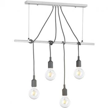 Plafón Colgante WIRE 4 Luz Metal Blanco