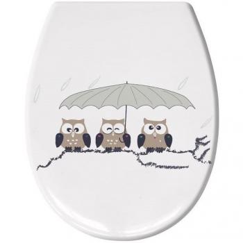 Kleine Wolke Tapa WC EULEN 221837271075, Acero Inoxidable, Marrón Pardo, 40x30x10 cm