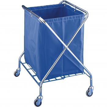 Jofel AL99800Z Carro Recolector Plegable Recogida De Ropa Inox Y 1 Saco Azul