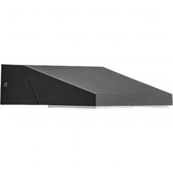 Aplique de exterior LED Lucande Auda, moderno, negro, hecho de aluminio, 1 llama