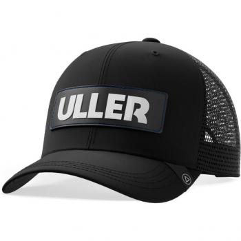 Uller - Gorra unisex Orbital color negro, diseño moderno y minimalista, fabricada en material ligero y transpirable, con visera curva para protección solar, ajuste trasero regulable para mayor comodidad
