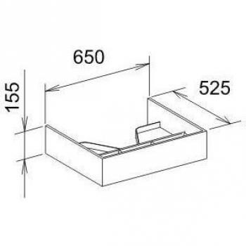 Mueble de baño Keuco X-Line 65x40x49 cm trufa mate con cristal claro