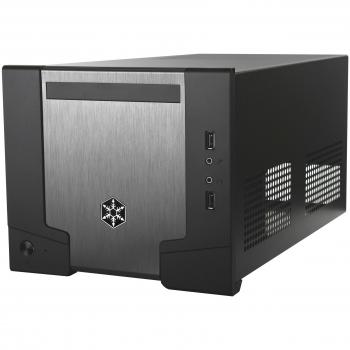SilverStone SST-SG07B USB 3.0 - Carcasa de Ordenador compacta Cubo Sugo Mini-ITX, 600W, Negro