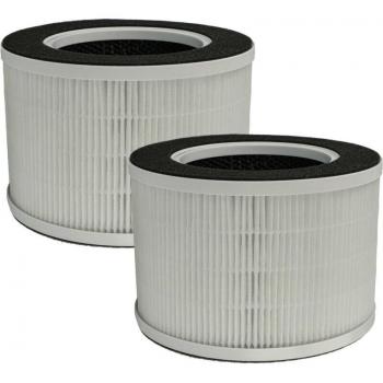 Filtro de aire 2x compatible con Medion md 19778 - Filtro combi prefiltro + HEPA + carbón activo