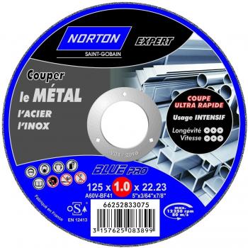Norton Expert - Disco de corte fino para tronzado de metal y acero inoxidable