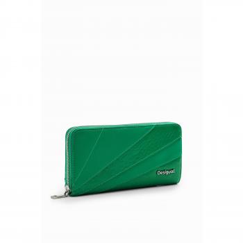 Cartera Desigual Patch Texturas Verde con Cremallera