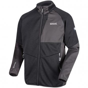 Regatta Foley Hybrid Chaqueta de Softshell para hombre, resistente al viento, cremallera completa, color negro y magnético, M