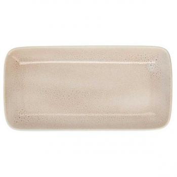 Bandeja de Aperitivos Ariane Porous Cerámica Beige 28 x 14 cm (Caja de 6 Unidades)