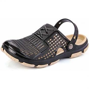 Zuecos Hombre Playa Piscina Sanitarios Enfermera Goma Verano Zapatillas de Trabajo Sandalias Negro Azul Amarillo 40-45 Negro 41