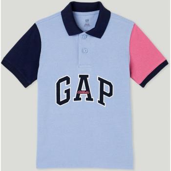 Polo de niño GAP de manga corta con logo en color azul