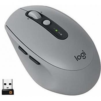 Logitech M590 Ratón Inalámbrico Silent Multidispositivo, Bluetooth, Receptor USB Unifying, Seguimiento Óptico, 1000 dpi, Batería de 2 años, Compatible con PC, Mac, Portátil - Gris