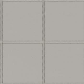 Rasch Club Vinyl Wallpaper, Leather Look, Washable, Light Resistant, 0.53 x 10.05 m, Gray