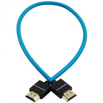 Kondor Blue 14-Inch Thin Braided HDMI to HDMI High-Speed Cable for On-Camera Monitors