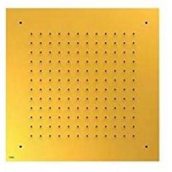 Rociador de Ducha Empotrado a Techo Anticalcáreo Color Oro 24K 380x380 mm - TRES 134944OR