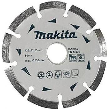 Makita D-52766 D-52766-Disco Diamante segmentado 125X22.23X7, Negro