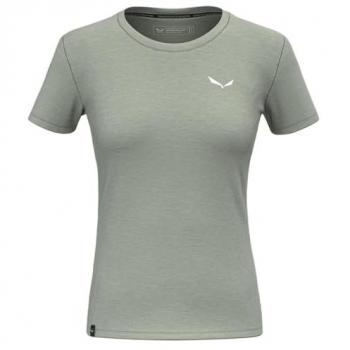 SALEWA Women's Eagle Minilogo Merino Short Sleeve T-shirt Light Green Size 40