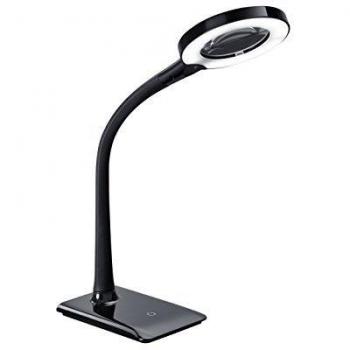 Lámpara de Mesa LED Lupo Negra con Lupa 5W 550lm 3500K