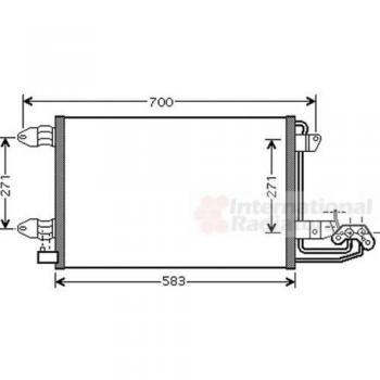 Van Wezel 58005209 condensador, aire acondicionado