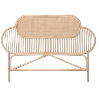 Cabecero Doble de Ratán Natural 170x120 cm para Cama de 135, 150 y 160 cm