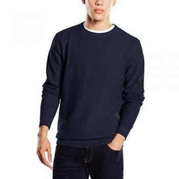 JACK & JONES Jjcojet Knit Crew Neck-Jersey Hombre    Blau