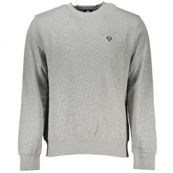 North Sails Brushed Cotton Sweatshirt with Applique Logo - Gray, Size: S