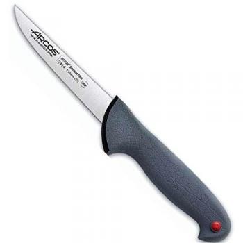 Arcos Serie Colour Prof, Cuchillo Carnicero, Hoja de Acero Inoxidable Nitrum de 130 mm, Mango de Polipropileno recubierto de Elastómero Color gris