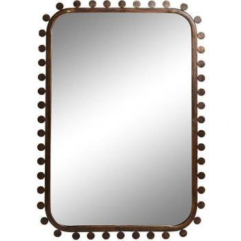 Espejo de pared neoclásico negro dorado