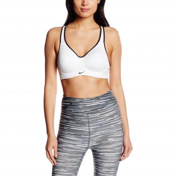 Nike Pro Rival Bra - Sujetador para mujer, color blanco / negro, talla 36C