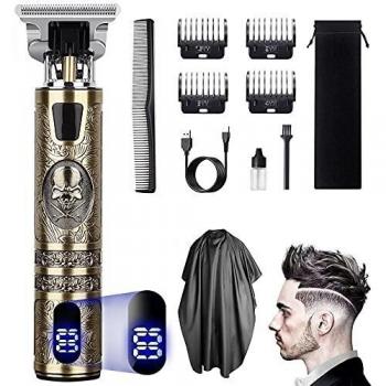 Maquina Cortar Pelo,Trimmer,Cortapelos Hombre Profesional con LED Pantalla, USB Recargable Preciso Recortadora de Barba,para Familias/Regalos